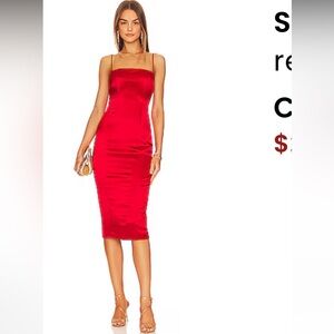 Elegant Red Strapless Dress